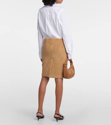 Bleistiftrock aus Baumwoll-Cord | Miu Miu