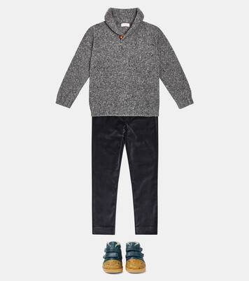 Shearling-lined leather sneakers | Petit Nord