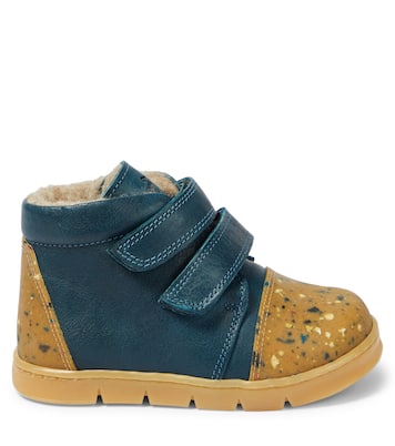 Shearling-lined leather sneakers | Petit Nord