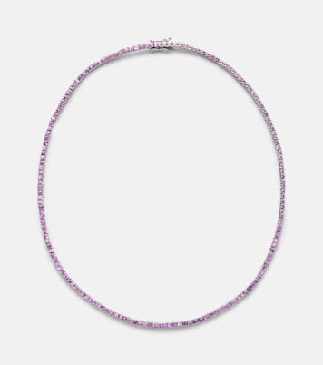 Halskette aus 14kt Weißgold mit Saphiren | Roxanne First