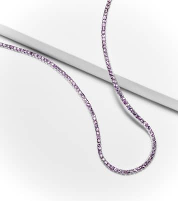 Halskette aus 14kt Weißgold mit Saphiren | Roxanne First