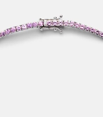 Halskette aus 14kt Weißgold mit Saphiren | Roxanne First