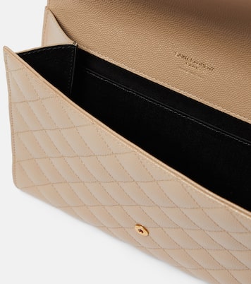 Envelope matelassé leather clutch | Saint Laurent