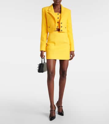 Cropped bouclé tweed blazer | Alessandra Rich