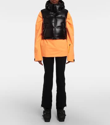 Chaleco cropped Snowbird de plumas | Aztech Mountain