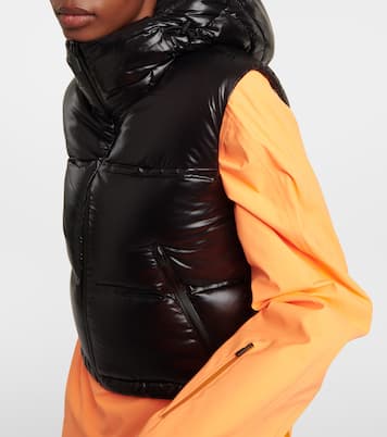 Chaleco cropped Snowbird de plumas | Aztech Mountain