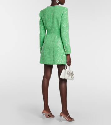 Robe en bouclé à sequins | Self-Portrait