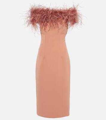 Midikleid mit Federn | Safiyaa