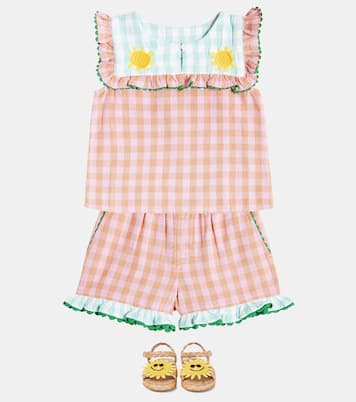Checked cotton shorts | Stella McCartney Kids