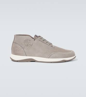 Echappée Scritto Mid Top suede Derby shoes | Berluti