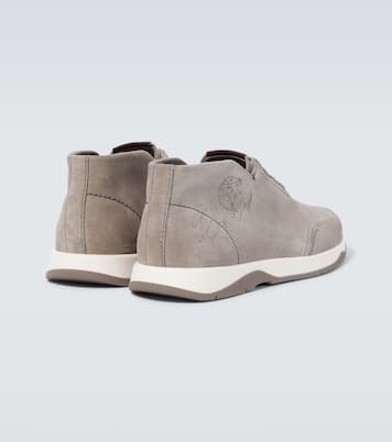 Echappée Scritto Mid Top suede Derby shoes | Berluti