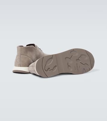 Echappée Scritto Mid Top suede Derby shoes | Berluti