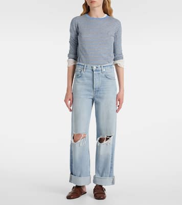 Ayla distressed mid-rise wide-leg jeans | Citizens of Humanity