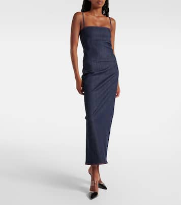 Midikleid aus Denim | Alaïa