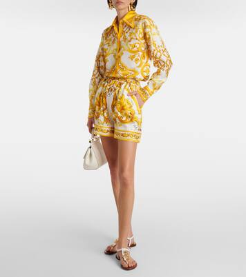 Hemd Majolica aus Seiden-Twill | Dolce&Gabbana