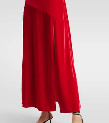 Abito midi in jersey di velluto | Ganni