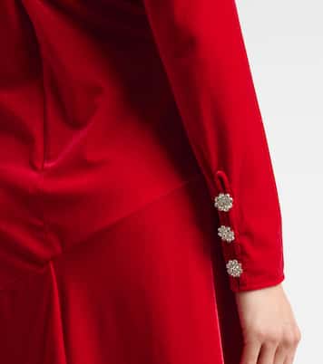 Abito midi in jersey di velluto | Ganni