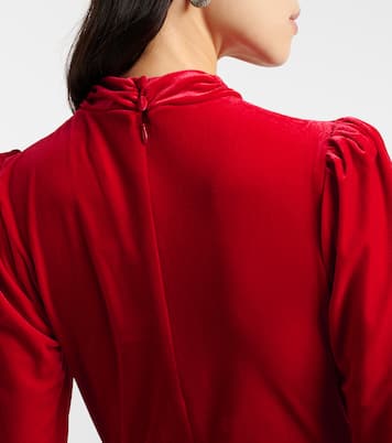 Abito midi in jersey di velluto | Ganni