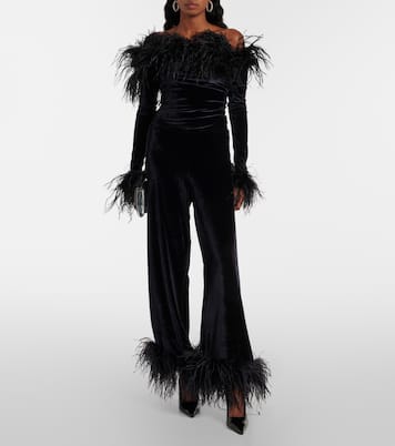 Pantalon ample en velours à plumes | Oséree