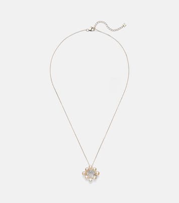 Collier Cluster en or 14 ct, perles et diamants | Mateo