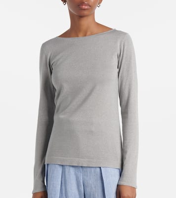 Sparkling cashmere and silk-blend sweater | Brunello Cucinelli