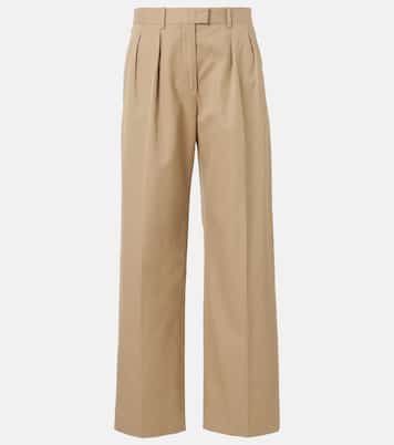 Alfidis cotton and cashmere wide-leg pants | The Row
