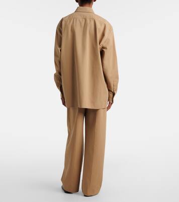 Alfidis cotton and cashmere wide-leg pants | The Row
