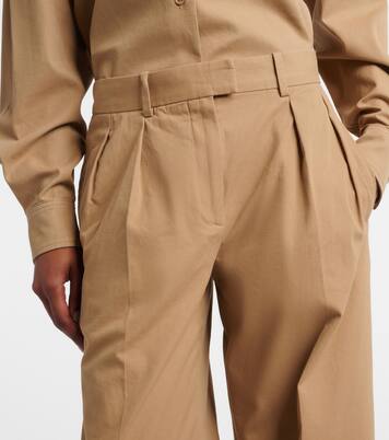 Alfidis cotton and cashmere wide-leg pants | The Row