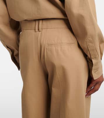 Alfidis cotton and cashmere wide-leg pants | The Row