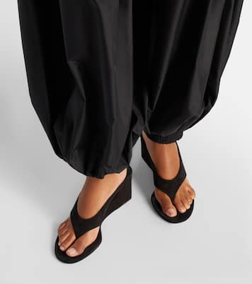 Cube 75 suede wedge thong sandals | Alaïa