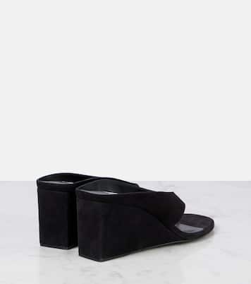 Cube 75 suede wedge thong sandals | Alaïa