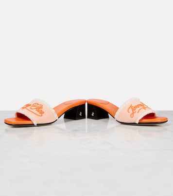 Joa 45 embroidered canvas mules | Jimmy Choo