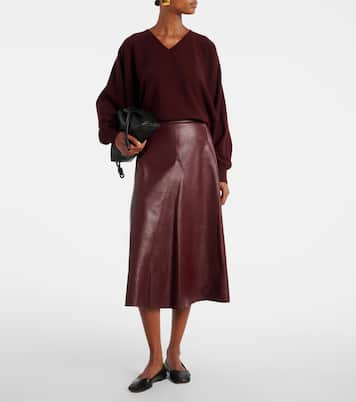 Jupe midi en cuir | Fforme