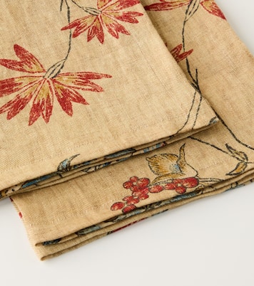 Diomma set of 2 floral linen napkins | The House of Lyria