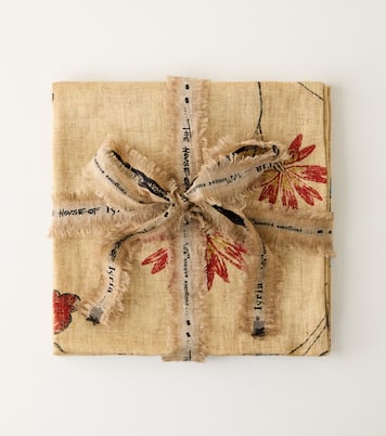 Diomma set of 2 floral linen napkins | The House of Lyria