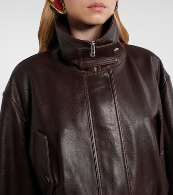 Briar leather bomber jacket | Nour Hammour