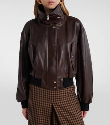 Briar leather bomber jacket | Nour Hammour