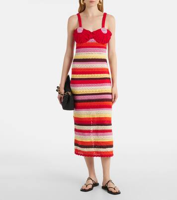 Striped crochet midi dress | Farm Rio