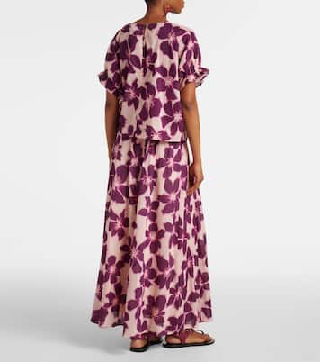 Delilah floral cotton poplin blouse | Velvet