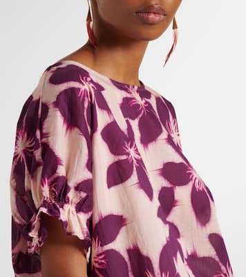 Delilah floral cotton poplin blouse | Velvet
