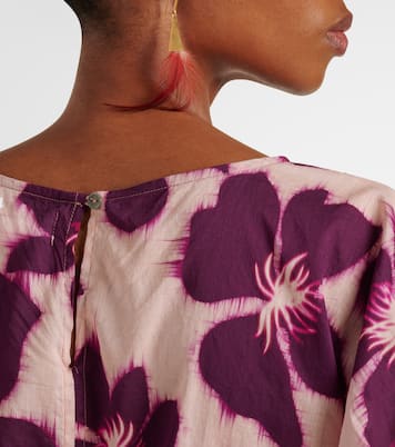 Delilah floral cotton poplin blouse | Velvet