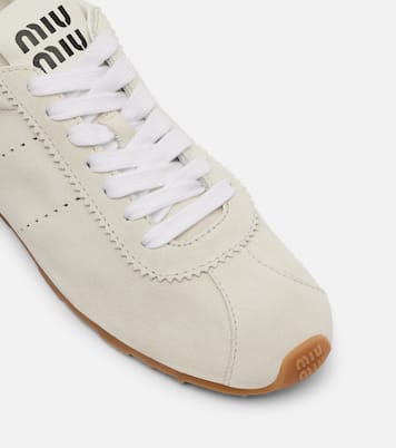 Sneakers Plume aus Veloursleder | Miu Miu
