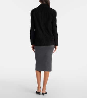 Blazer Opus aus Veloursleder | Nour Hammour