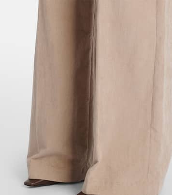 Cotton corduroy wide-leg pants | Brunello Cucinelli