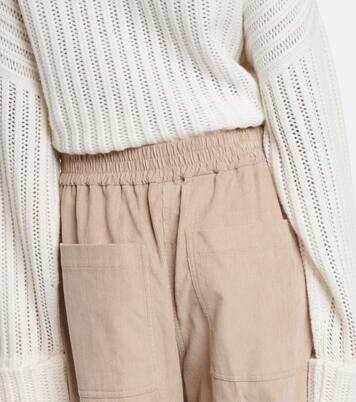 Cotton corduroy wide-leg pants | Brunello Cucinelli