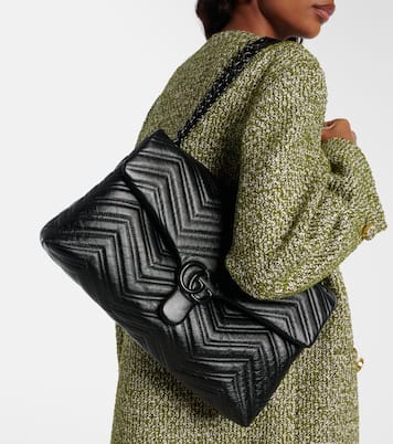 Schultertasche GG Marmont Large aus Leder | Gucci