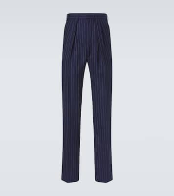 Pantalon droit en laine, lin et soie | Tom Ford