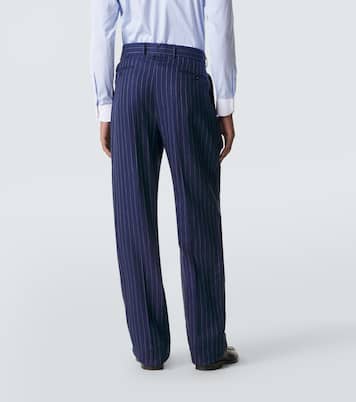 Pantalon droit en laine, lin et soie | Tom Ford