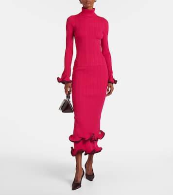 Jersey Lola de cuello alto con volantes | Simkhai