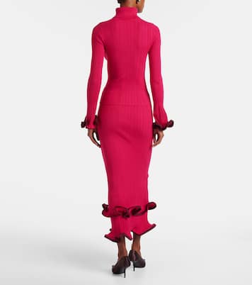 Jersey Lola de cuello alto con volantes | Simkhai